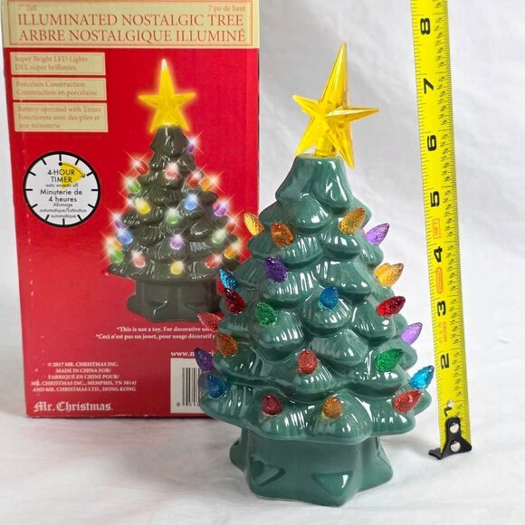 Mr. Christmas Ceramic LED Nostalgic Tree w/ Box - Picture 2 of 5